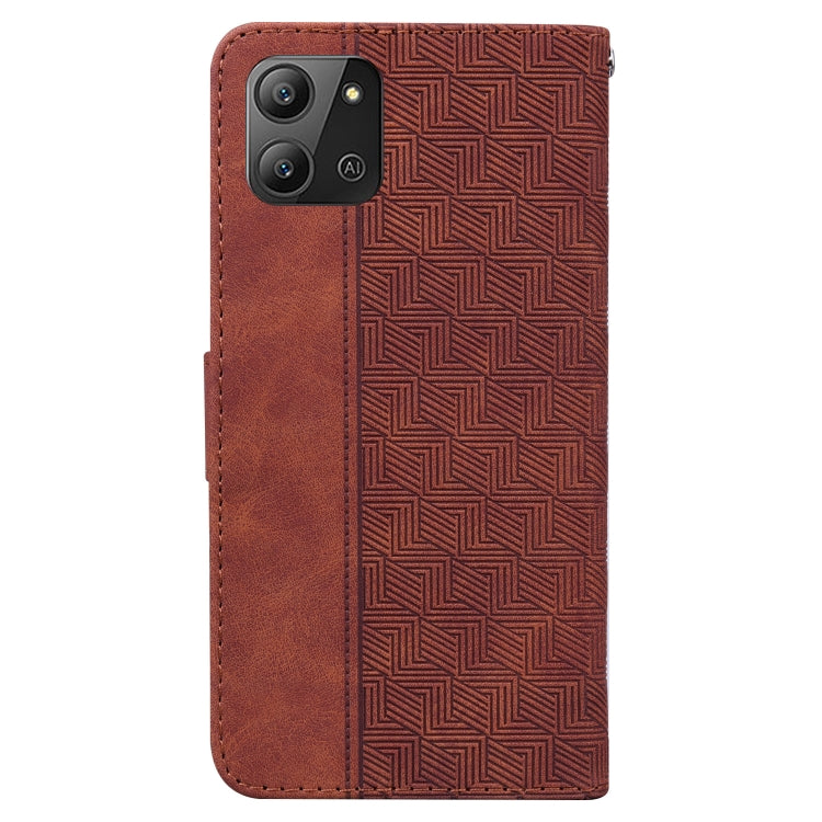 For Infinix Hot 11 2022 Geometric Embossed Leather Phone Case