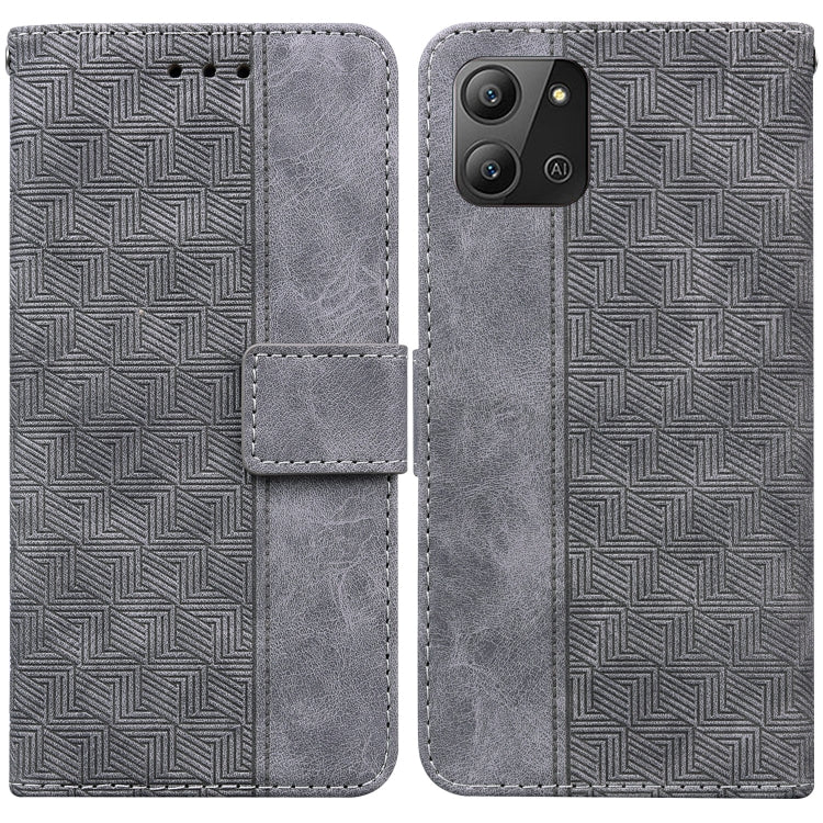 For Infinix Hot 11 2022 Geometric Embossed Leather Phone Case