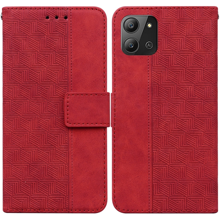 For Infinix Hot 11 2022 Geometric Embossed Leather Phone Case