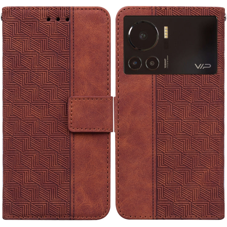 For Infinix Note 12 VIP Geometric Embossed Leather Phone Case