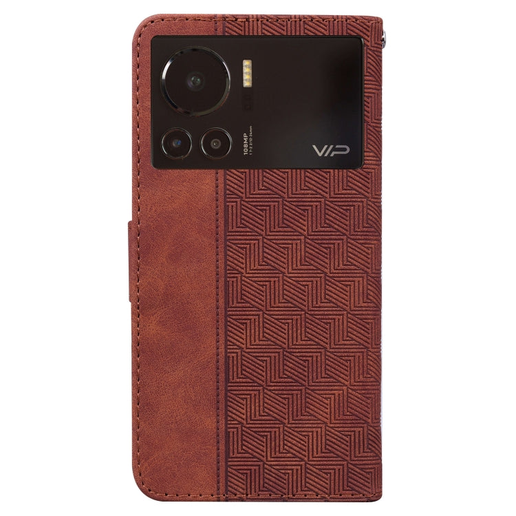 For Infinix Note 12 VIP Geometric Embossed Leather Phone Case