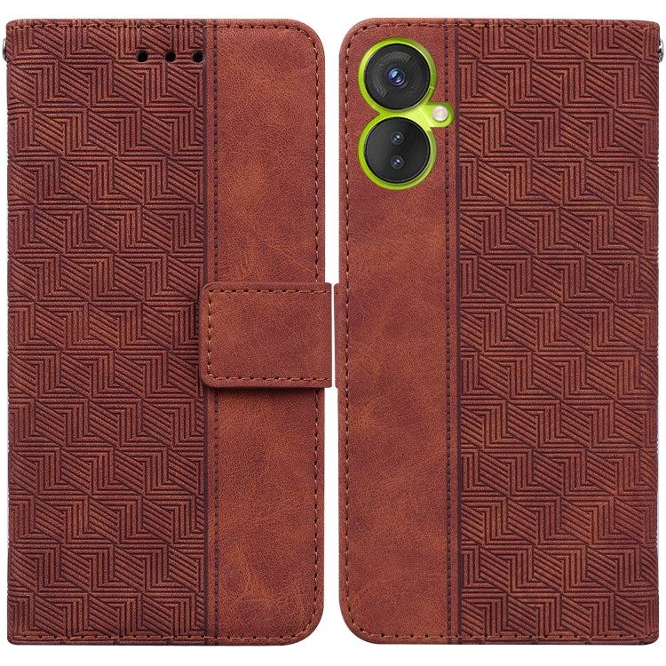 For Tecno Spark 9 Pro Geometric Embossed Leather Phone Case
