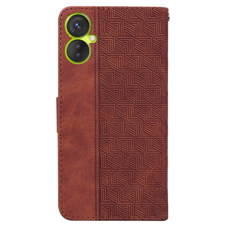 For Tecno Spark 9 Pro Geometric Embossed Leather Phone Case