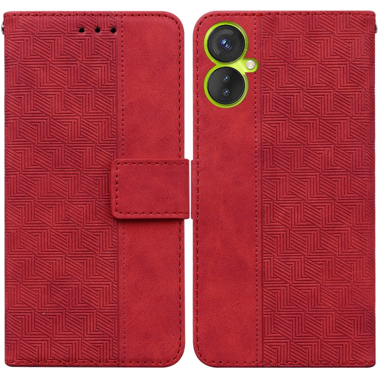 For Tecno Spark 9 Pro Geometric Embossed Leather Phone Case