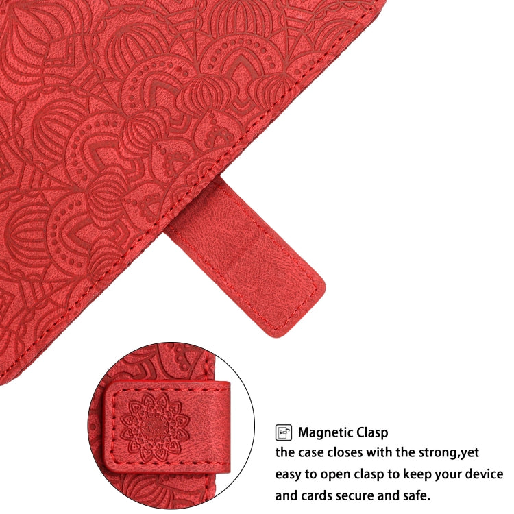 For iPhone 14 Plus Mandala Embossed Flip Leather Phone Case