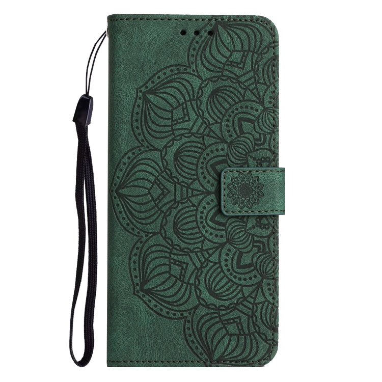 For iPhone 14 Plus Mandala Embossed Flip Leather Phone Case