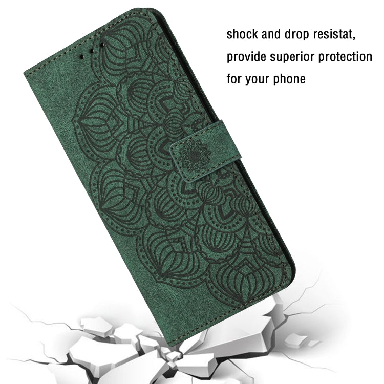 For iPhone 14 Plus Mandala Embossed Flip Leather Phone Case