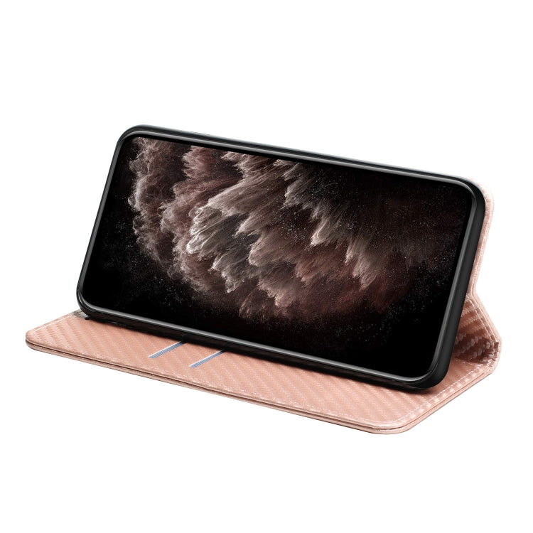 For iPhone 14 Pro Max Carbon Fiber Texture Magnetic Flip Leather Phone Case