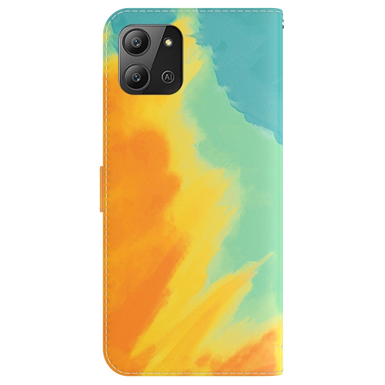 For Infinix Hot 11 2022 Watercolor Pattern Horizontal Flip Leather Phone Case