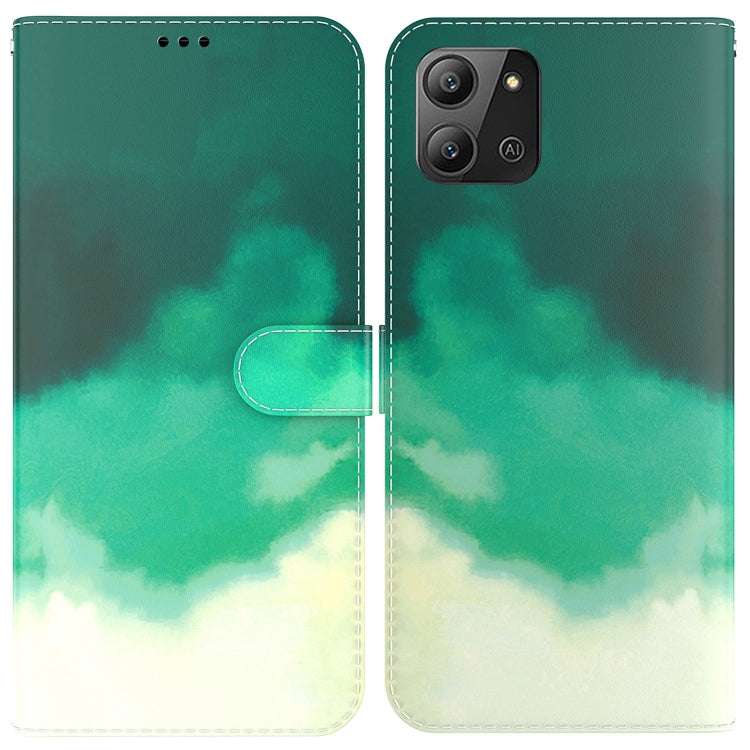 For Infinix Hot 11 2022 Watercolor Pattern Horizontal Flip Leather Phone Case