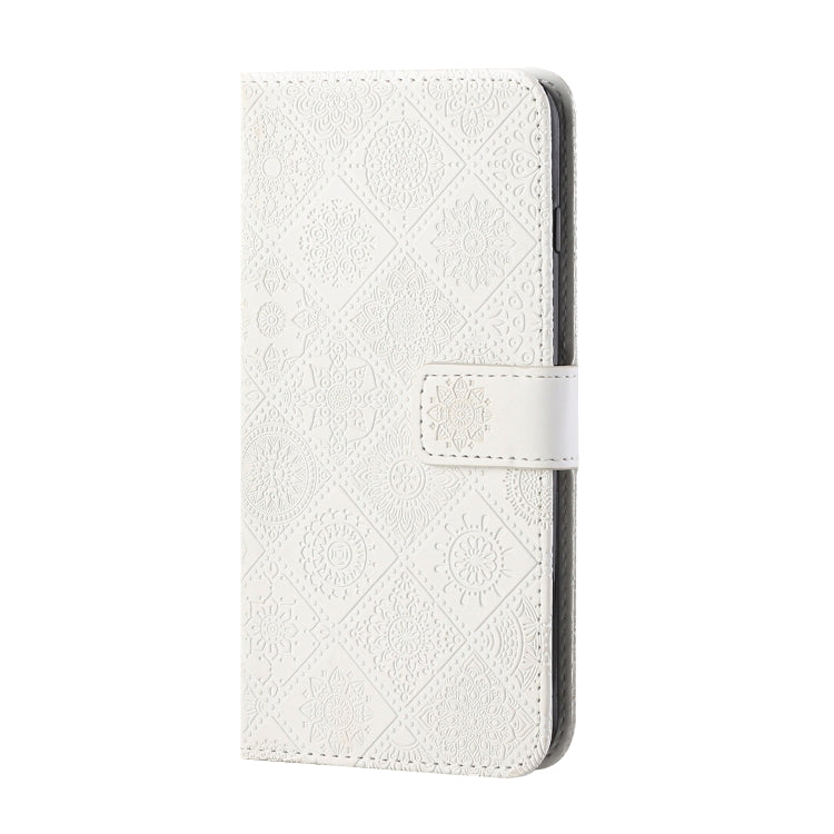 For iPhone 14 Ethnic Style Embossed Pattern Leather Phone Case