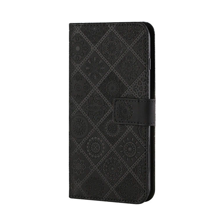 For iPhone 14 Plus Ethnic Style Embossed Pattern Leather Phone Case