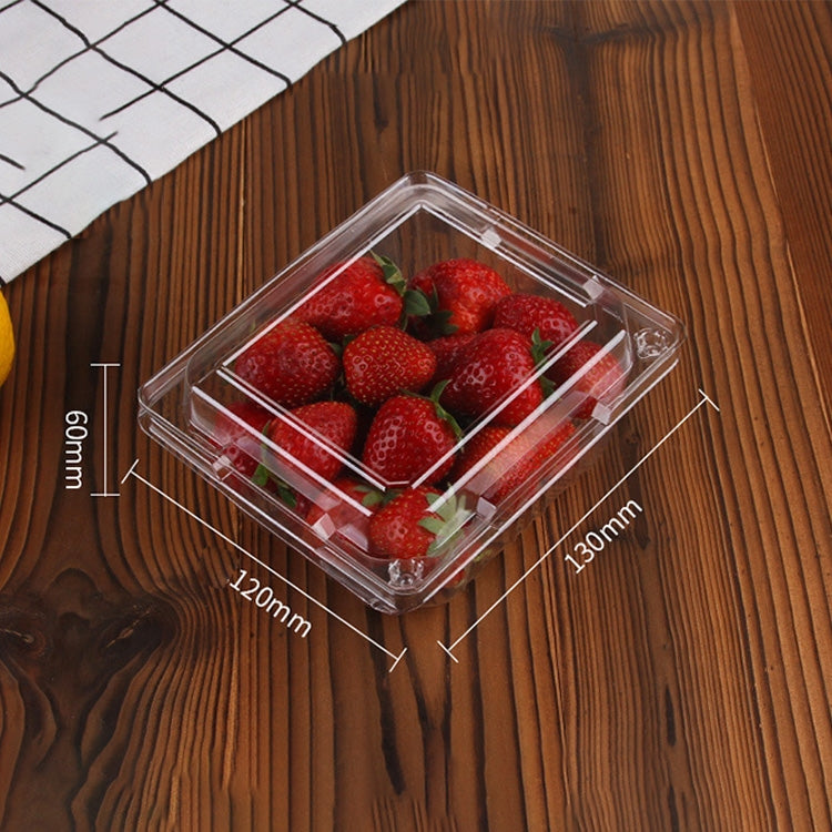 100 PCS Disposable Transparent Plastic Vegetable and Fruit Packaging Fresh-keeping Box with Lid, Style:250A