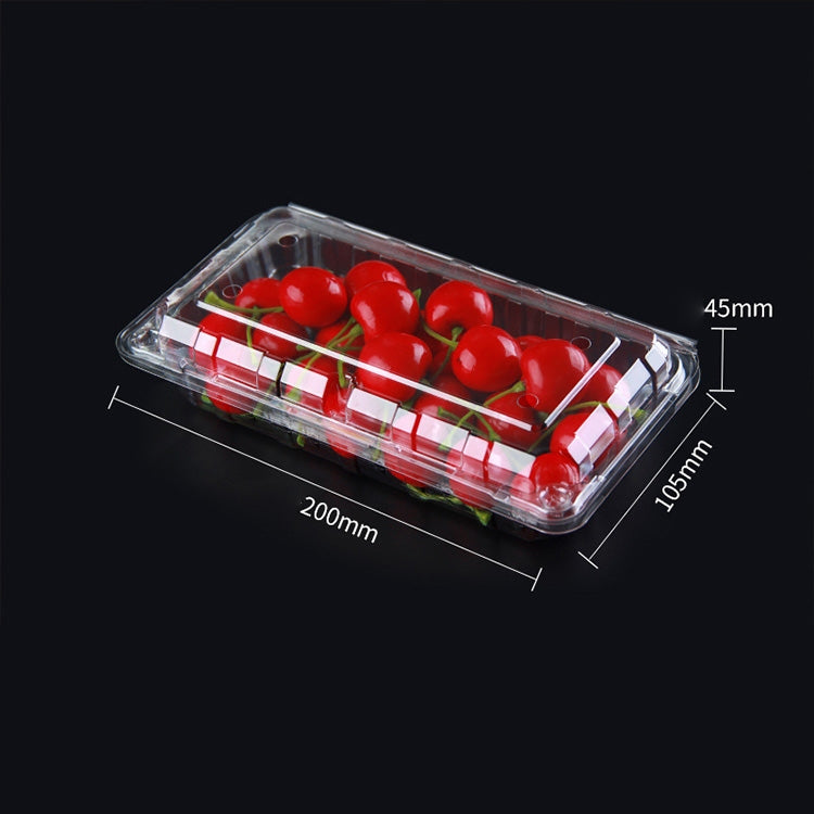100 PCS Disposable Transparent Plastic Vegetable and Fruit Packaging Fresh-keeping Box with Lid, Style:300S