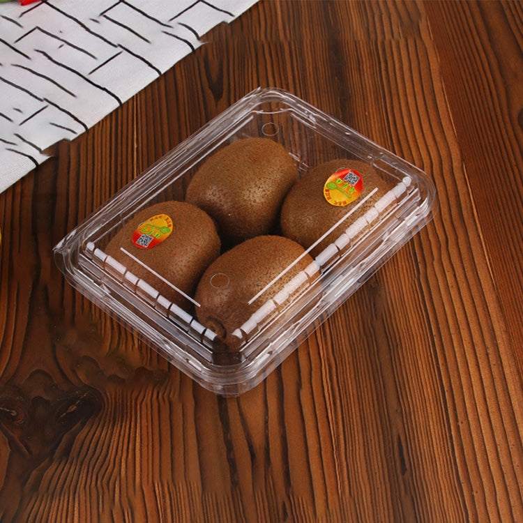 100 PCS Disposable Transparent Plastic Vegetable and Fruit Packaging Fresh-keeping Box with Lid, Style:350A