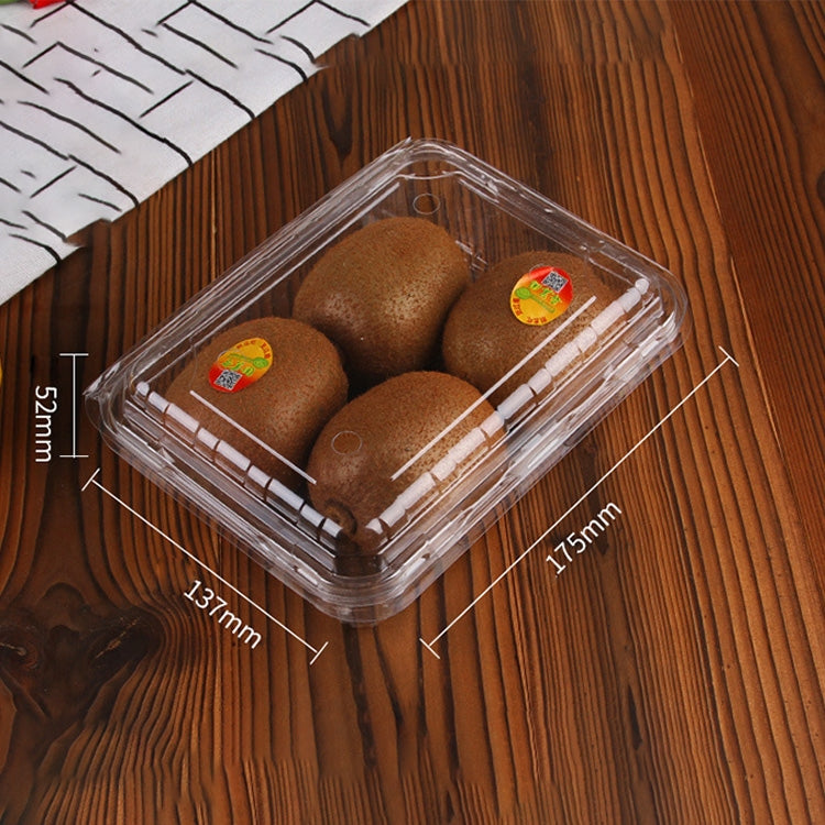 100 PCS Disposable Transparent Plastic Vegetable and Fruit Packaging Fresh-keeping Box with Lid, Style:350A