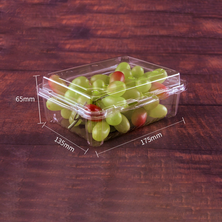 100 PCS Disposable Transparent Plastic Vegetable and Fruit Packaging Fresh-keeping Box with Lid, Style:400M