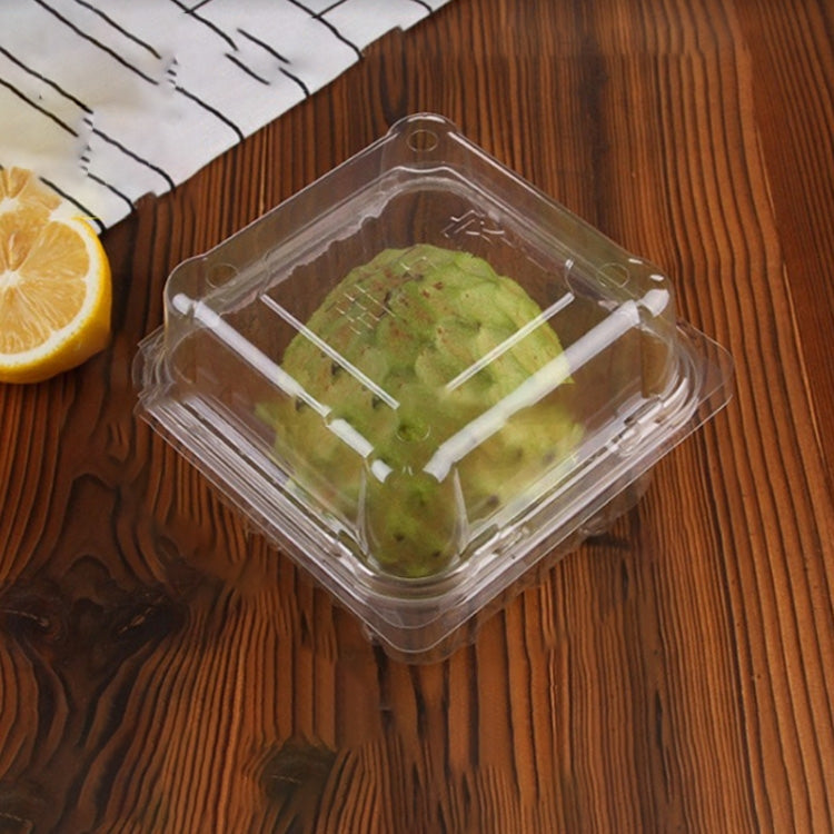 100 PCS Disposable Transparent Plastic Vegetable and Fruit Packaging Fresh-keeping Box with Lid, Style:600A