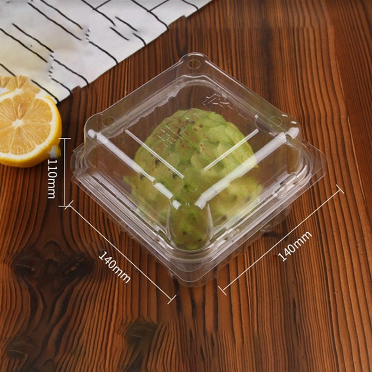 100 PCS Disposable Transparent Plastic Vegetable and Fruit Packaging Fresh-keeping Box with Lid, Style:600A