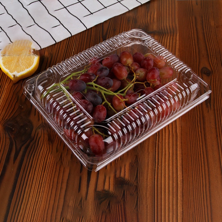 100 PCS Disposable Transparent Plastic Vegetable and Fruit Packaging Fresh-keeping Box with Lid, Style:1000B Boutique