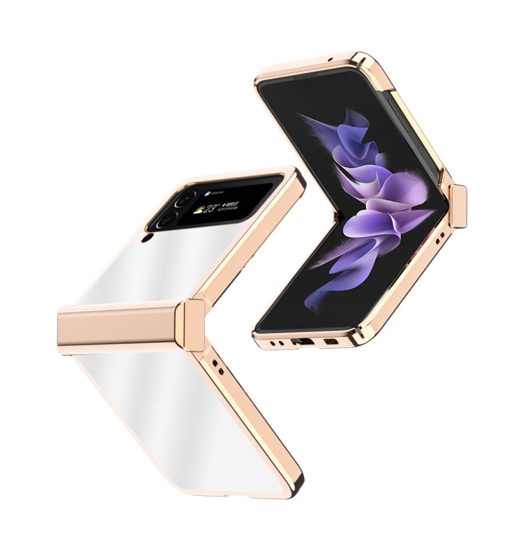 For Samsung Galaxy Z Flip4 Electroplating Mirror Hinge Phone Case