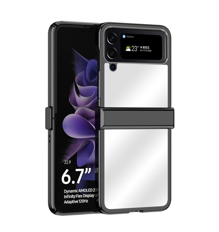 For Samsung Galaxy Z Flip4 Electroplating Mirror Hinge Phone Case