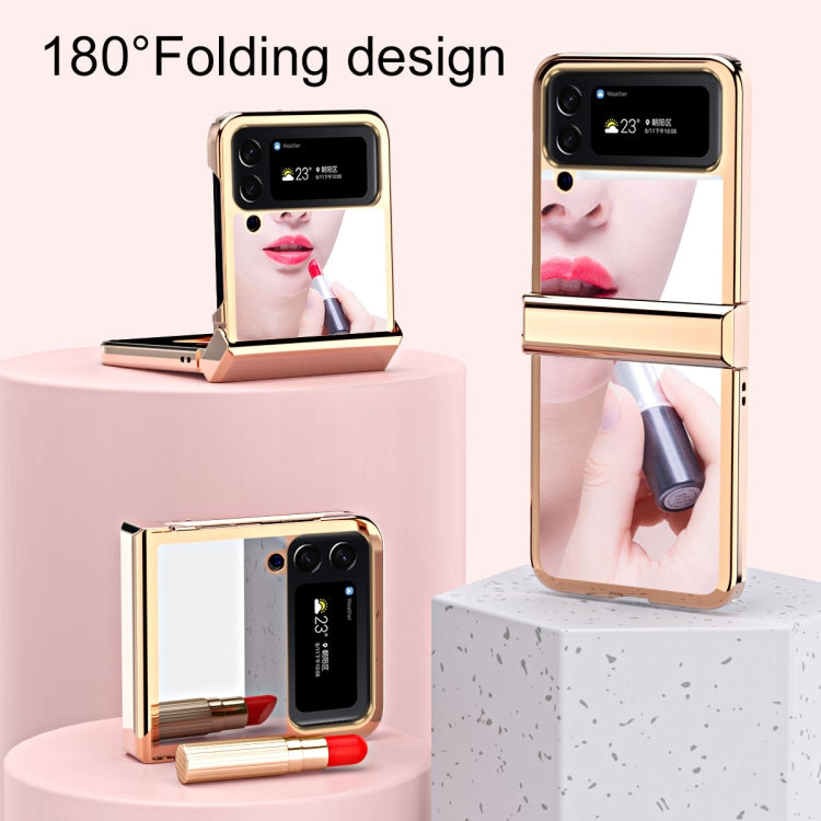 For Samsung Galaxy Z Flip4 Electroplating Mirror Hinge Phone Case