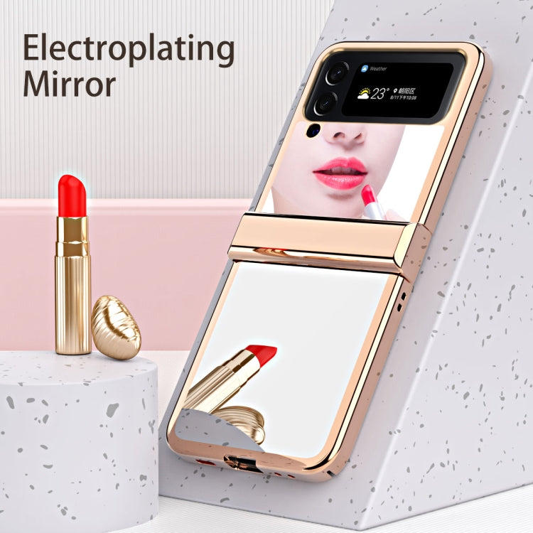 For Samsung Galaxy Z Flip4 Electroplating Mirror Hinge Phone Case