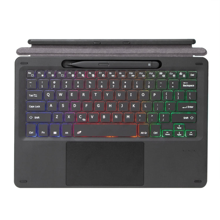 For Microsoft Surface Pro 8/Pro X KF17S Tri-color Backlit Touch Bluetooth Keyboard