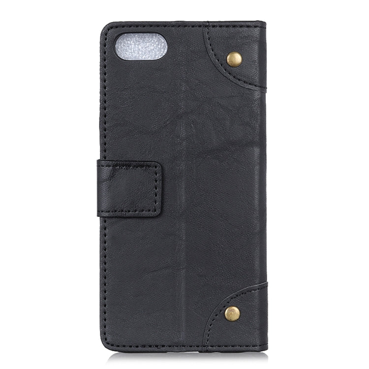 For iPhone SE  2020 Copper Buckle Retro Crazy Horse Texture Horizontal Flip Leather Case with Holder & Card Slots & Wallet