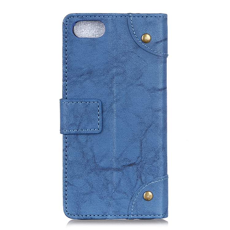 For iPhone SE  2020 Copper Buckle Retro Crazy Horse Texture Horizontal Flip Leather Case with Holder & Card Slots & Wallet