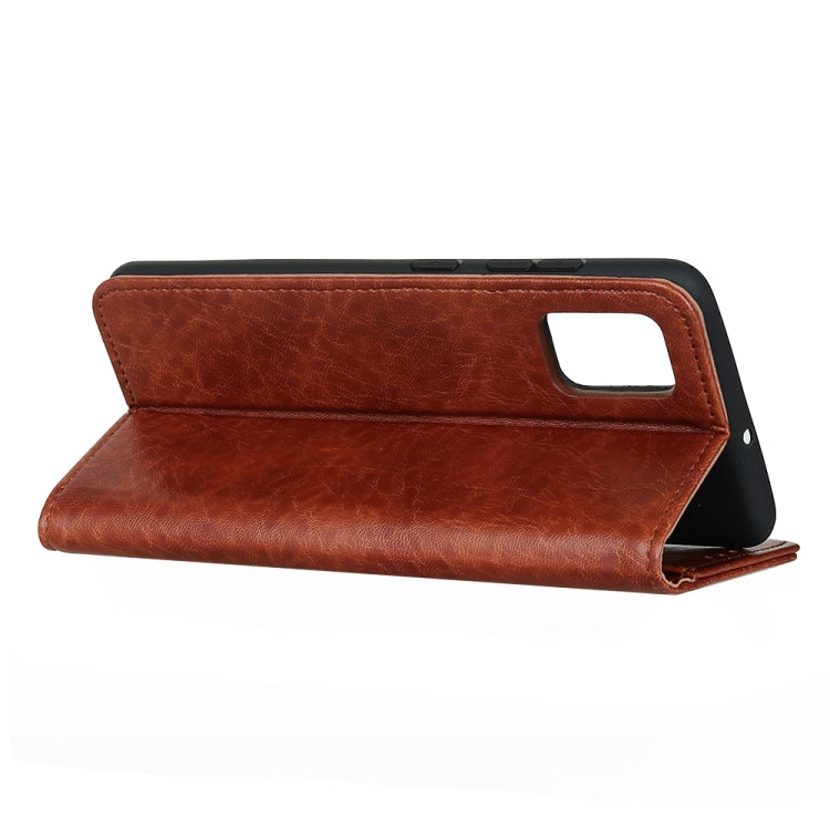 For Galaxy A51 5G Magnetic Crazy Horse Texture Horizontal Flip Leather Case with Holder & Card Slots & Wallet