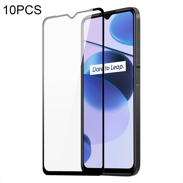 10 PCS For Realme C35 DUX DUCIS 0.33mm 9H Medium Alumina Tempered Glass Film