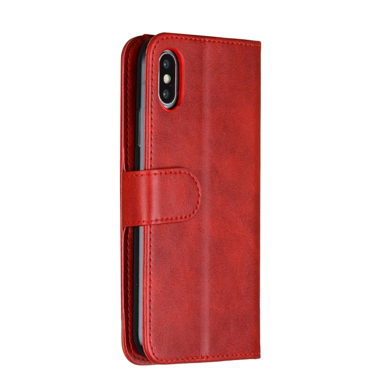For iPhone X / XS Nine Card Zipper Bag Horizontal Flip Leather Case With Holder & Card Slots & Frame