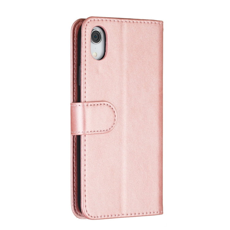 For iPhone XR Nine Card Zipper Bag Horizontal Flip Leather Case With Holder & Card Slots & Frame