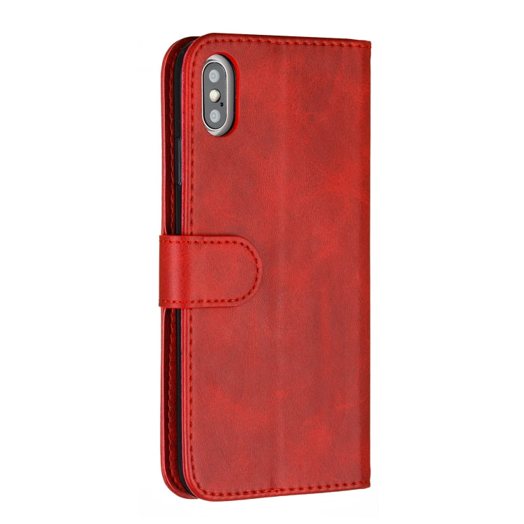 For iPhone XS Max Nine Card Zipper Bag Horizontal Flip Leather Case With Holder & Card Slots & Frame
