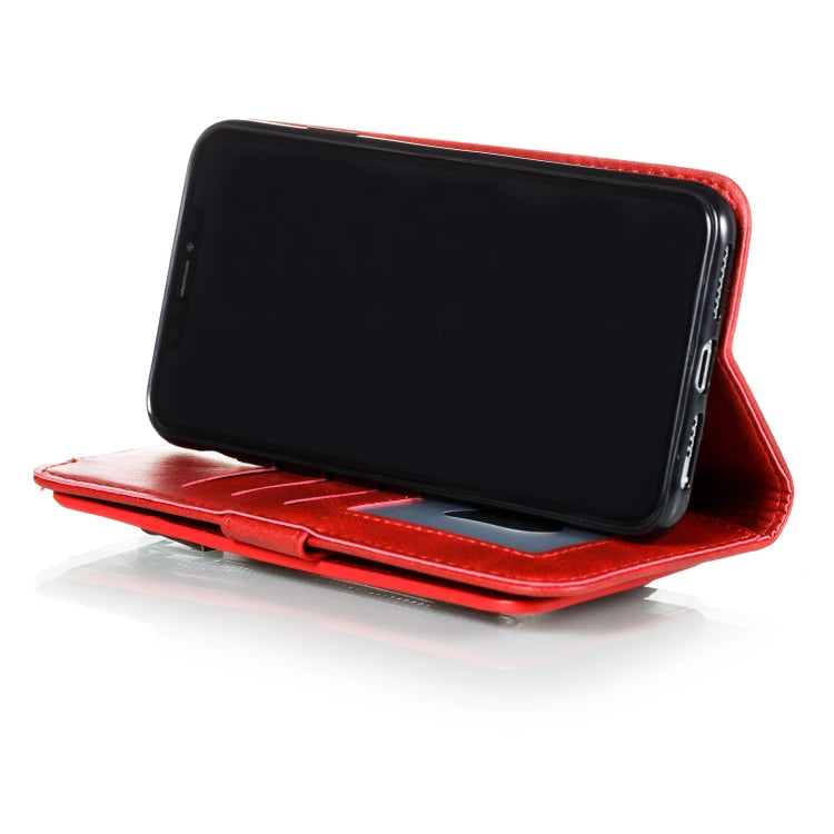 For iPhone XS Max Nine Card Zipper Bag Horizontal Flip Leather Case With Holder & Card Slots & Frame