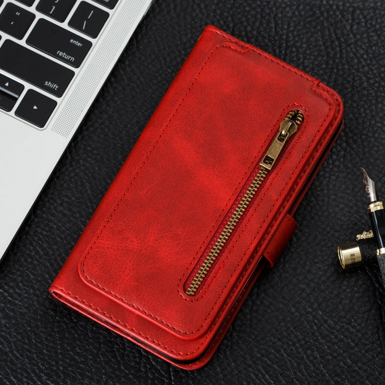 For iPhone XS Max Nine Card Zipper Bag Horizontal Flip Leather Case With Holder & Card Slots & Frame