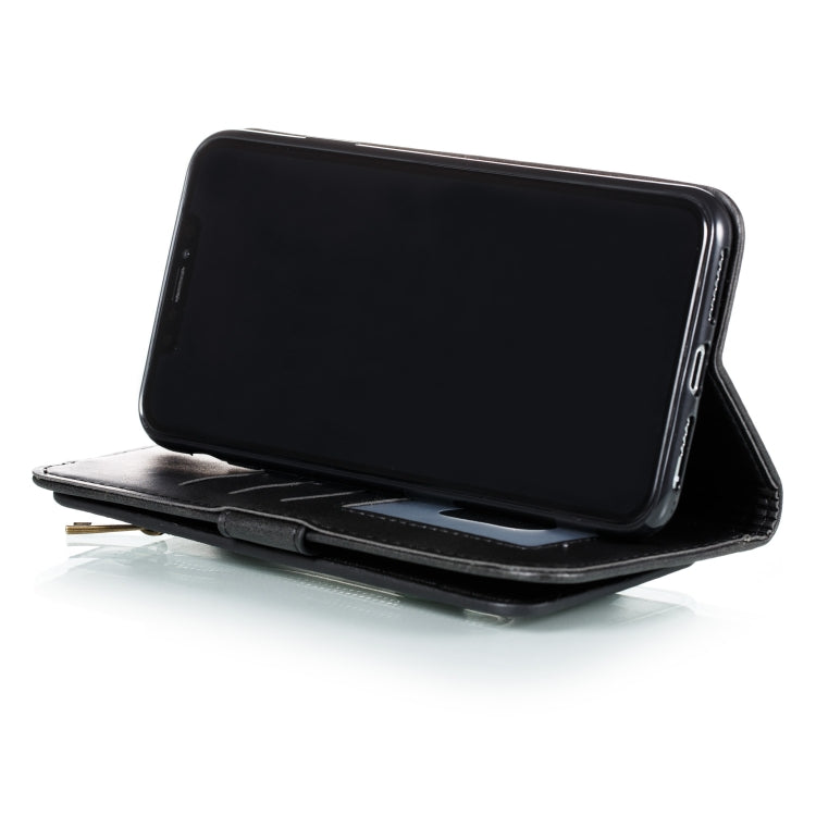For iPhone XS Max Nine Card Zipper Bag Horizontal Flip Leather Case With Holder & Card Slots & Frame