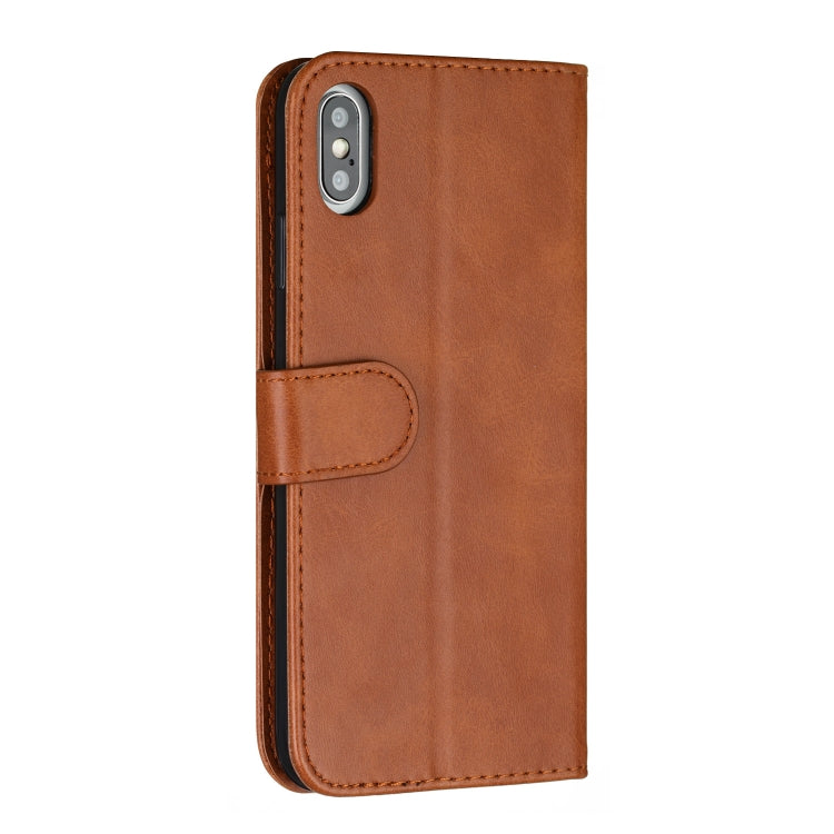 For iPhone XS Max Nine Card Zipper Bag Horizontal Flip Leather Case With Holder & Card Slots & Frame