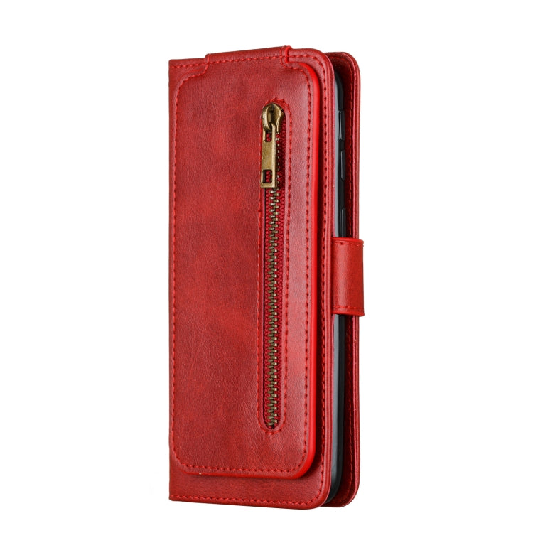 For Galaxy A40 Nine Card Zipper Bag Horizontal Flip Leather Case With Holder & Card Slots & Frame
