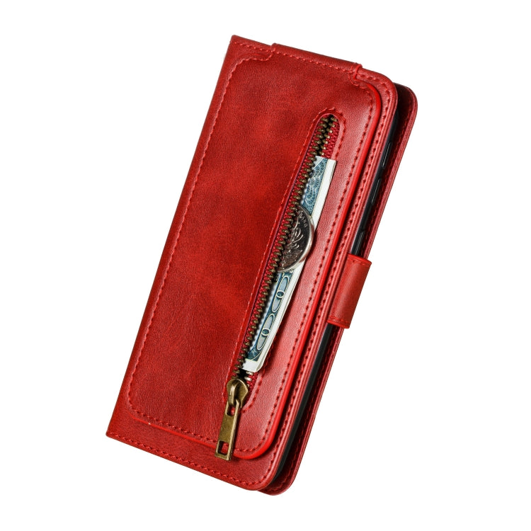 For Galaxy A40 Nine Card Zipper Bag Horizontal Flip Leather Case With Holder & Card Slots & Frame