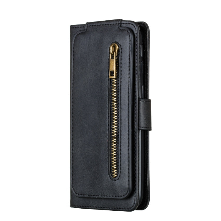 For Galaxy A40 Nine Card Zipper Bag Horizontal Flip Leather Case With Holder & Card Slots & Frame