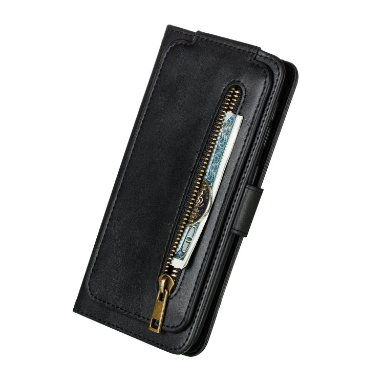 For Galaxy A40 Nine Card Zipper Bag Horizontal Flip Leather Case With Holder & Card Slots & Frame