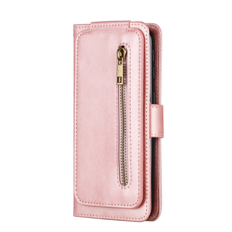 For Galaxy A40 Nine Card Zipper Bag Horizontal Flip Leather Case With Holder & Card Slots & Frame