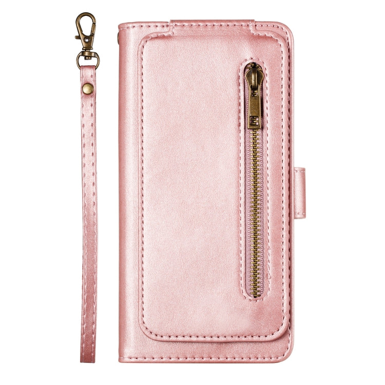 For Galaxy A40 Nine Card Zipper Bag Horizontal Flip Leather Case With Holder & Card Slots & Frame