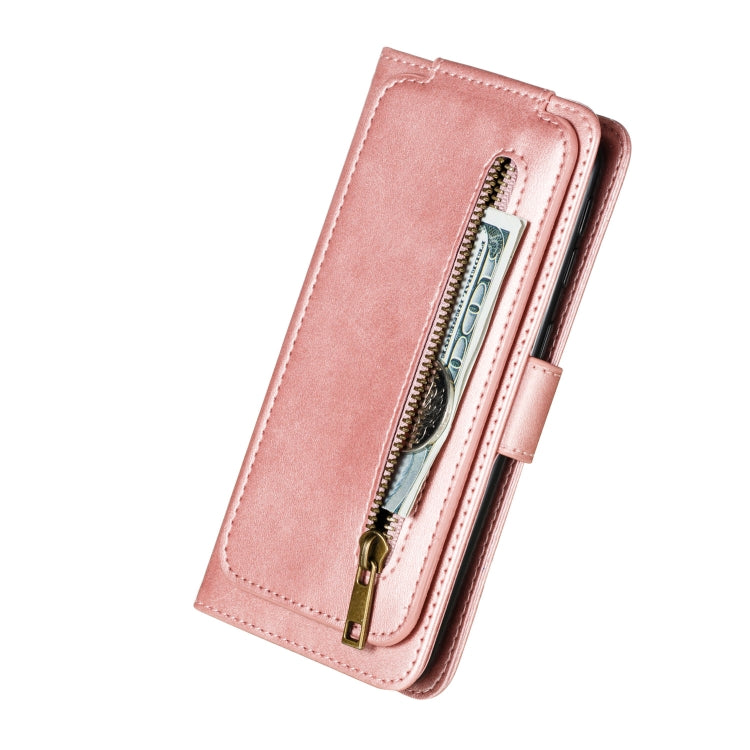 For Galaxy A40 Nine Card Zipper Bag Horizontal Flip Leather Case With Holder & Card Slots & Frame