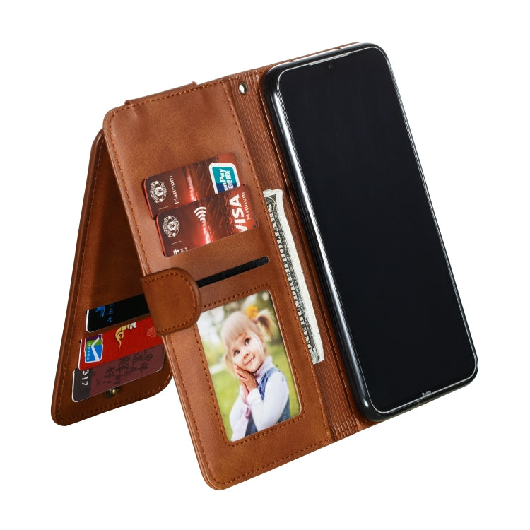 For Xiaomi Redmi Note 8 Nine Card Zipper Bag Horizontal Flip Leather Case With Holder & Card Slots & Frame