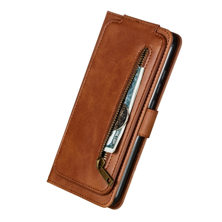 For Xiaomi Redmi Note 8 Nine Card Zipper Bag Horizontal Flip Leather Case With Holder & Card Slots & Frame