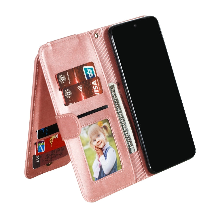 For Xiaomi Redmi Note 8 Pro Nine Card Zipper Bag Horizontal Flip Leather Case With Holder & Card Slots & Frame
